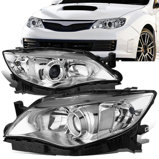 FAROS 08-11 SUBARU IMPREZA - FITS MODELS W/ FACTORY EQUIPPED HALOGEN HEADLIGHTS - DOES NOT FIT MODELS W/ FACTORY EQUIPPED HID HEADLIGHTS - OE STYLE - H11 LOW / 9005 HIGH / 1157A SIGNAL - CHROME HOUSING / CLEAR CORNER