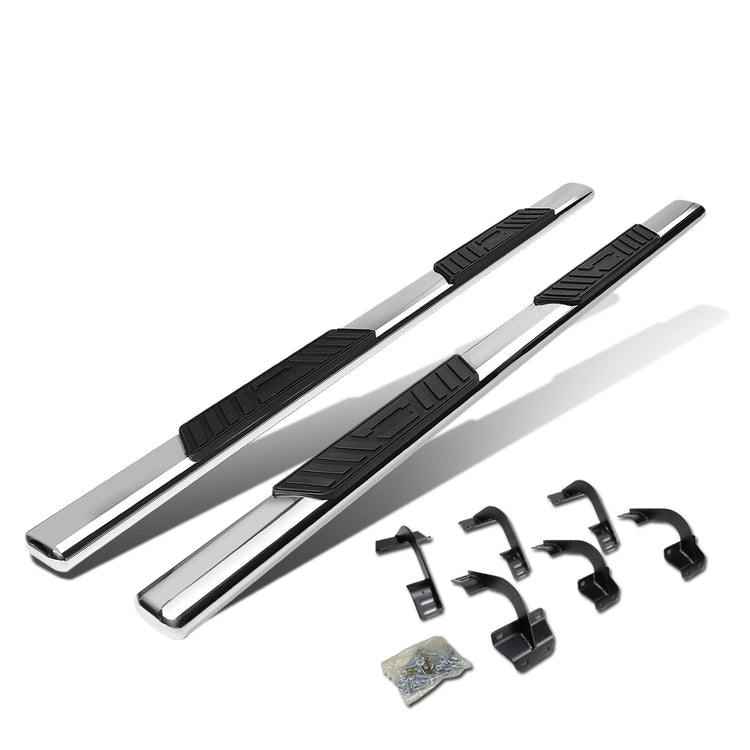 ESTRIBOS 5" - OVAL - STRAIGHT - 15-18 FORD F-150 - SUPER CREW - SILVER