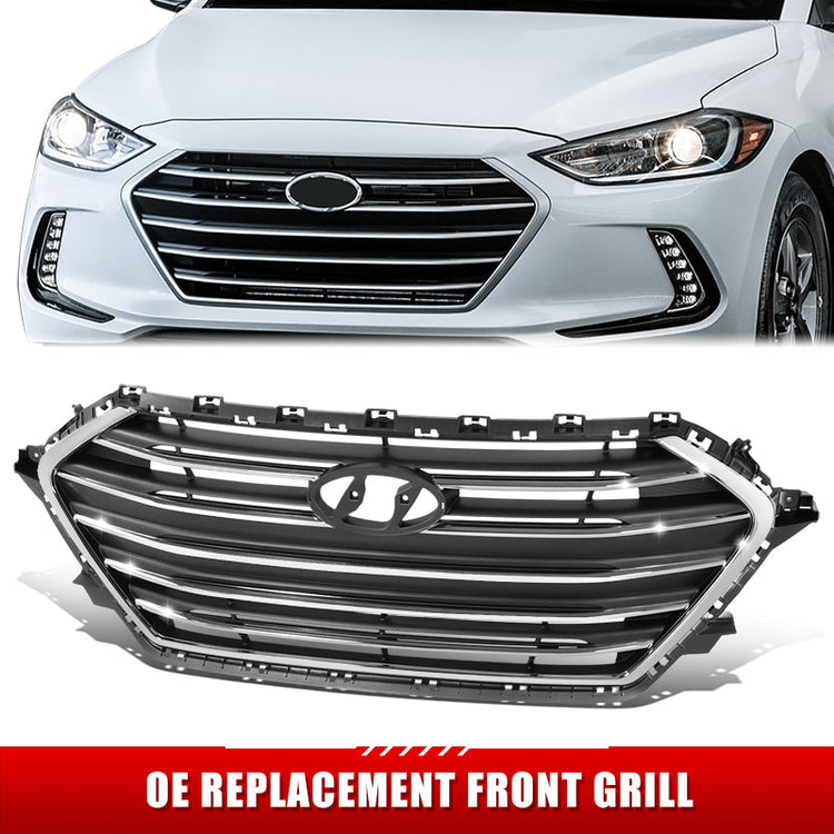 PARRILLA GRILLE - HY ELNTR 17-18/19-20/ GRILLE ASS'Y 17-18/ BLACK W/CHROME MOULDING/ (1.4/2.0)(4D)(KOREA BUILT)/ (W/O AUTO CRUISE)//PARTS.NO,HY1200200//OEM NO,86350F2100