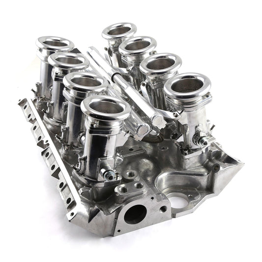 Ford FE 390 427 428 Downdraft EFI Stack Intake Manifold System Complete Polished