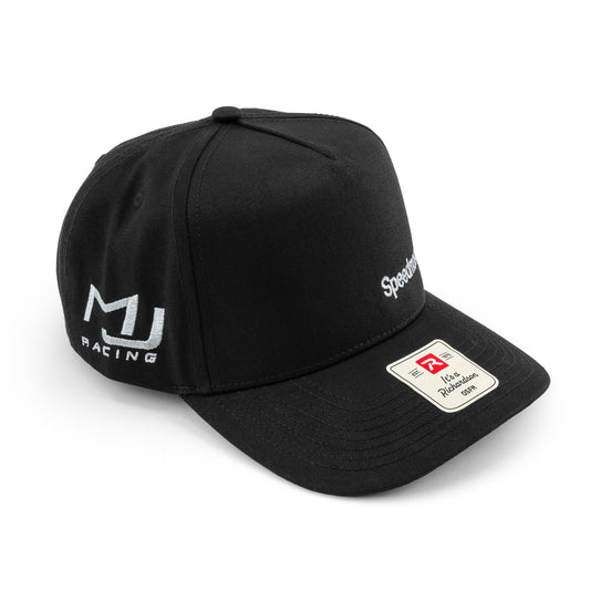 Speedmaster x MJ Racing 5-Panel Curved Brim Snapback Cap - Black