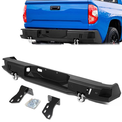 DEFENSA TRASERA OFF ROAD 14-19 TOYOTA TUNDRA - W/ D-RING SHACKLES - BLACK