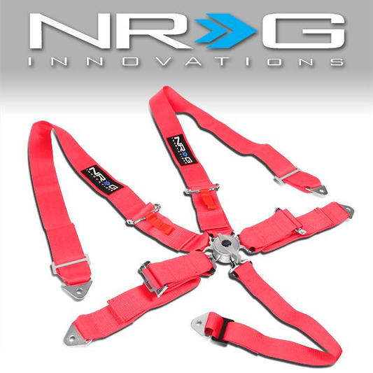 CINTURON RACING 6 POINT - CAM LOCK - PINK