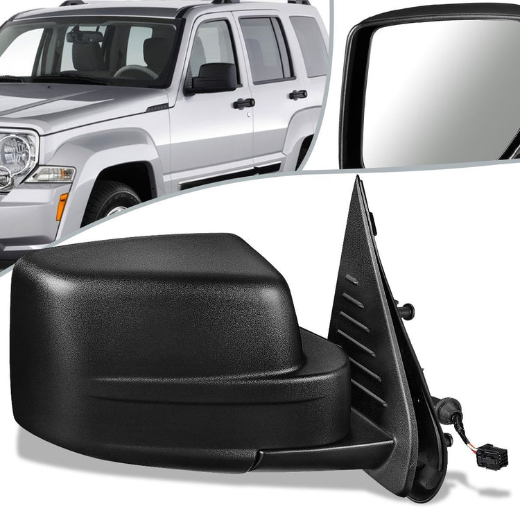 RETROVISOR MIRROR - OEM - 08-09 JEEP LIBERTY - POWERED - TEXTURED - BLACK - RIGHT