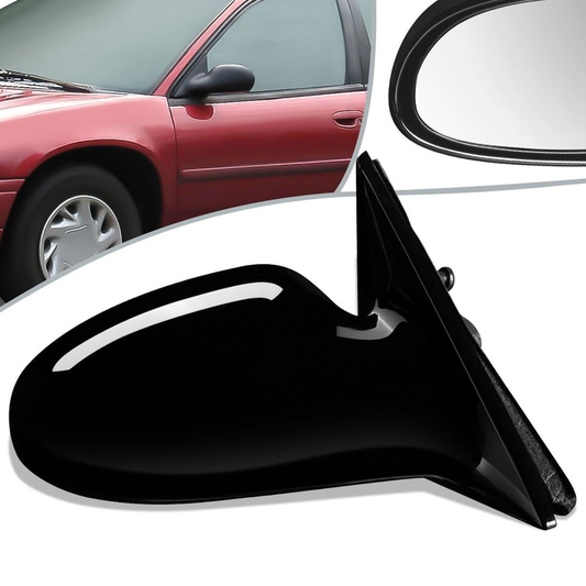RETROVISOR MIRROR - OEM - 93-97 CHRYSLER CONCORDE / 94-97 CHRYSLER LHS / 93-97 DODGE INTREPID / 93-97 EAGLE VISION - MANUAL - PAINTABLE - BLACK - RIGHT