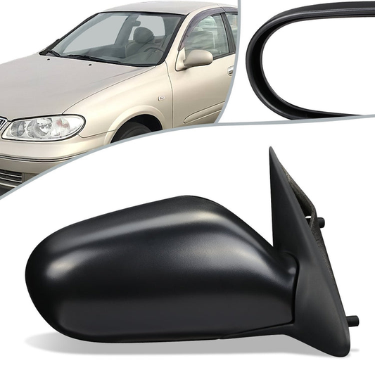 RETROVISOR MIRROR - OEM - 93-97 NISSAN BLUEBIRD U13, ALTIMA - POWERED - FOLDING - BLACK MATERIAL - RIGHT