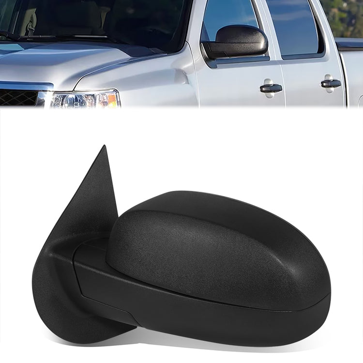 RETROVISOR MIRROR - OE STYLE - CHEVROLET SILVERADO 2500 07-14 - CHEVROLET SILVERADO 3500 07-14 - GMC SIERRA 2500 07-10 - GMC SIERRA 3500 07-10 - WITH POWER - DRIVER SIDE - PAINT TO MATCH - BLACK