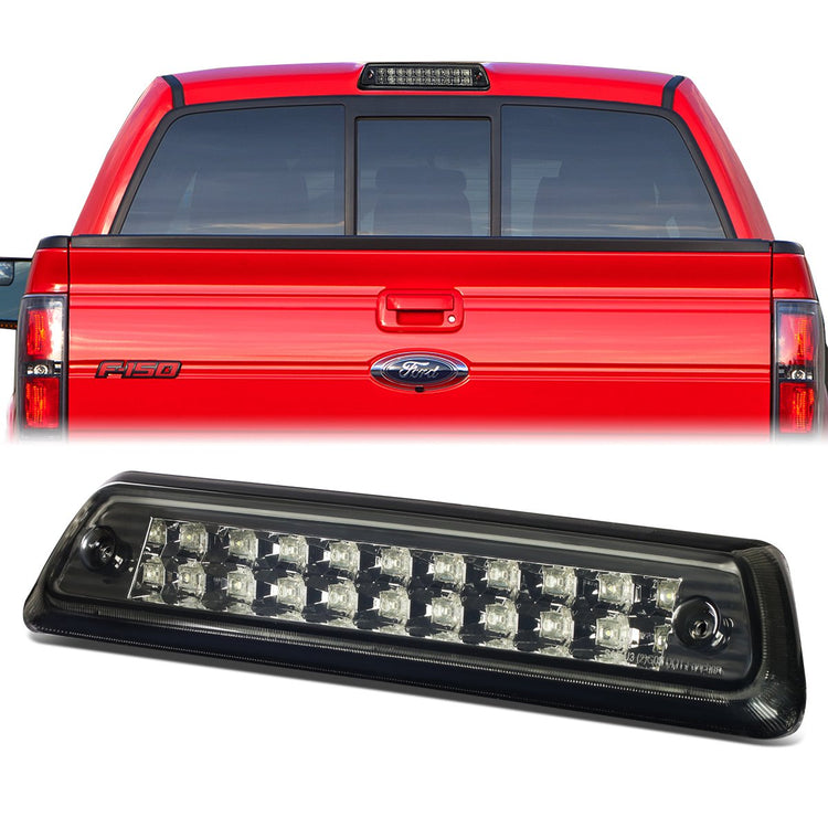 LUZ DE FRENO 09-14 FORD F-150 / 10-14 LINCOLN MARK LT - DOES NOT FIT SVT RAPTOR, MODELS WITH HILL DESCENT CONTROL - LED - SMOKE
