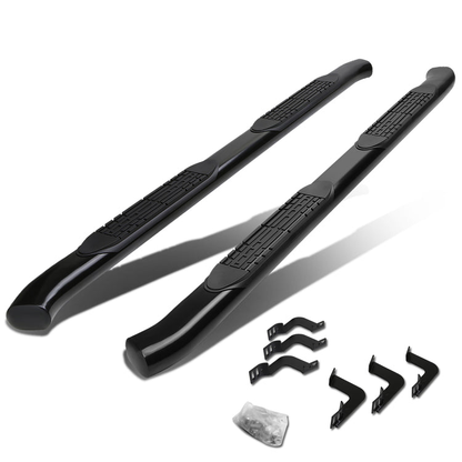ESTRIBOS 4" - OVAL - 45 DEG - 07-17 TOYOTA TUNDRA - CREW MAX - BLACK
