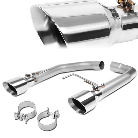 TUBERIA CATBACK AXELBACK - 15-17 FORD MUSTANG 5.0L - DUAL ROLLED TIP - STAINLESS STEEL