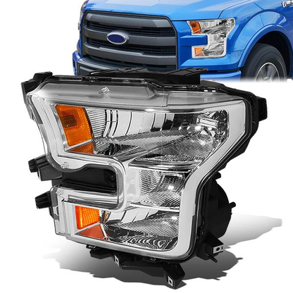 FAROS OE STYLE - 15-17 FORD F-150 - ONLY FITS MODELS W/ COMPOSITE HEADLIGHTS - H11 LOW BEAM / 9005 HIGH BEAM - CHROME HOUSING - LEFT