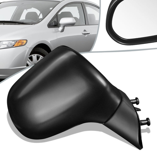 RETROVISOR MIRROR - OEM - 06-11 HONDA CIVIC 4-DOOR - MANUAL - TEXTURED - BLACK - RIGHT