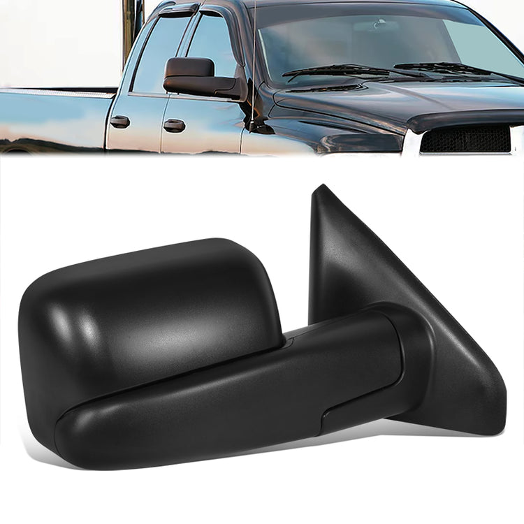 RETROVISOR MIRROR - OE STYLE - DODGE RAM 1500 PICKUP 02-09 - DODGE RAM 2500 PICKUP 02-09 - DODGE RAM 3500 PICKUP 02-09 - WITH POWER WITH HEATED GLASS - PASSENGER SIDE - PAINT TO MATCH - BLACK