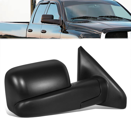 RETROVISOR MIRROR - OE STYLE - DODGE RAM 1500 PICKUP 02-09 - DODGE RAM 2500 PICKUP 02-09 - DODGE RAM 3500 PICKUP 02-09 - WITH POWER WITH HEATED GLASS - PASSENGER SIDE - PAINT TO MATCH - BLACK