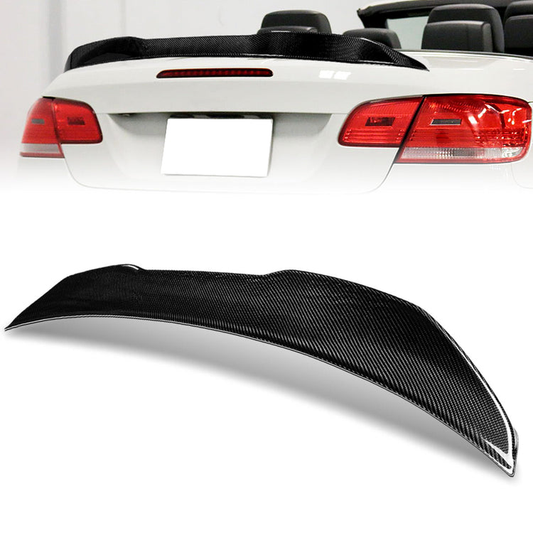 SPOILER CAR TRUNK SPOILER - 07-13 BMW 328I / 09-13 BMW 328I XDRIVE / 07-13 BMW 335I / 11-13 BMW 335IS / 08 BMW 335XI / 09-13 BMW 335I XDRIVE / 08-13 BMW M3 / 07-08 BMW 328XI - FITS COUPE MODELS ONLY - CARBON FIBER BLACK