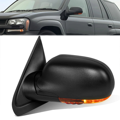 RETROVISOR MIRROR - OE STYLE - CHEVROLET TRAILBLAZER 04-07 - WITH POWER WITH HEATED WITH MEMORY - DRIVER SIDE - PAINT TO MATCH - BLACK