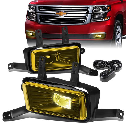 FAROS DE NIEBLA 15-20 CHEVY TAHOE, SUBURBAN, GMC YUKON, YUKON XL / 16-19 CHEVY SUBURBAN 3500HD - HIGH POWERED LED - WITH SWITCH - AMBER