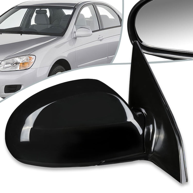RETROVISOR MIRROR - OEM - 04-09 KIA SPECTRA 2.0L / 05-09 KIA SPECTRA5 - POWERED - HEATED - PAINTABLE - BLACK - RIGHT