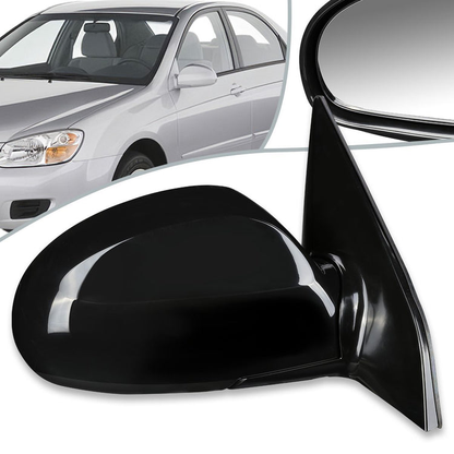 RETROVISOR MIRROR - OEM - 04-09 KIA SPECTRA 2.0L / 05-09 KIA SPECTRA5 - POWERED - HEATED - PAINTABLE - BLACK - RIGHT