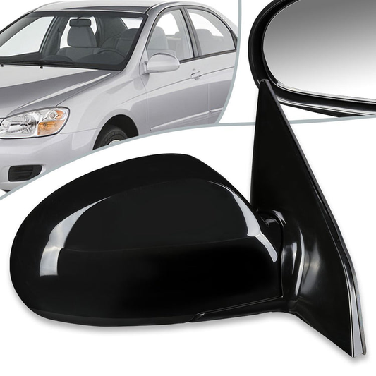 RETROVISOR MIRROR - OEM - 04-09 KIA SPECTRA 2.0L / 05-09 KIA SPECTRA5 - POWERED - HEATED - PAINTABLE - BLACK - RIGHT