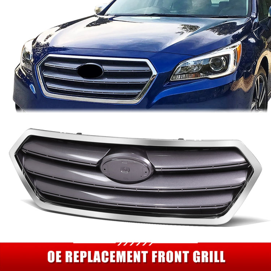PARRILLA GRILLE - SB LGCY/OTBAK 15-19/ GRILLE ASS'Y 17-17/ PAINTED SILVER GRAY/ W/CHROME MOULDING/ (2.5)(SPORT)(LEGACY)//PARTS.NO,SU1200178//OEM NO,91121AL10A