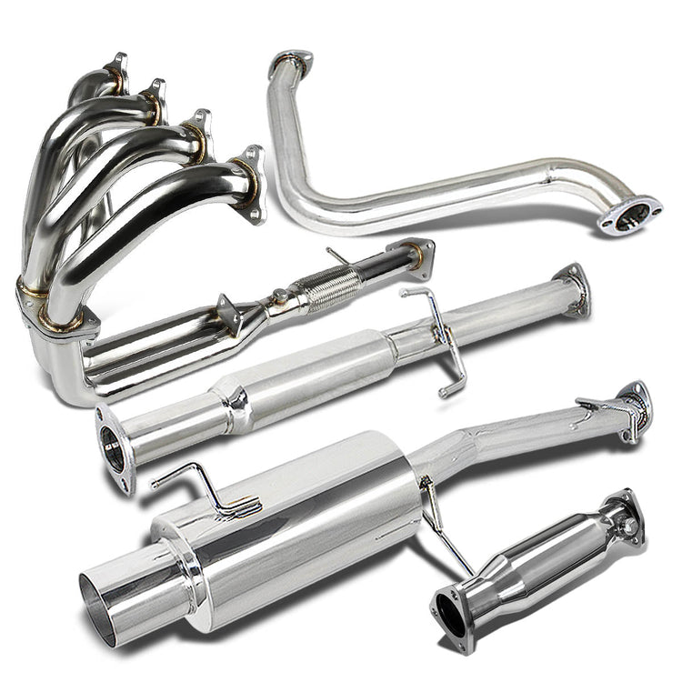 TUBERIA CATBACK CATBACK - 92-96 HONDA PRELUDE H23 - SINGLE TIP - STAINLESS STEEL