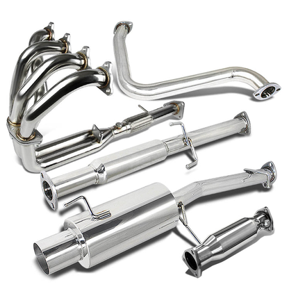 TUBERIA CATBACK CATBACK - 92-96 HONDA PRELUDE H23 - SINGLE TIP - STAINLESS STEEL