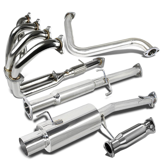 TUBERIA CATBACK CATBACK - 92-96 HONDA PRELUDE H23 - SINGLE TIP - STAINLESS STEEL