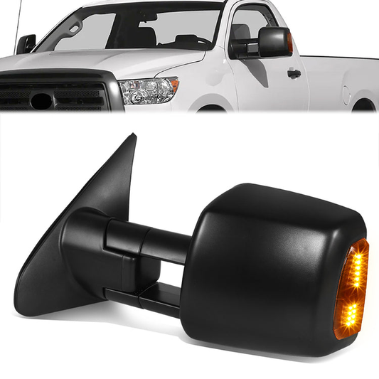 RETROVISOR MIRROR - OE STYLE - TOYOTA TUNDRA 07-21 - WITH POWER WITH HEATED WITH SIGNAL DUAL ARM - DRIVER SIDE - PAINT TO MATCH - BLACK