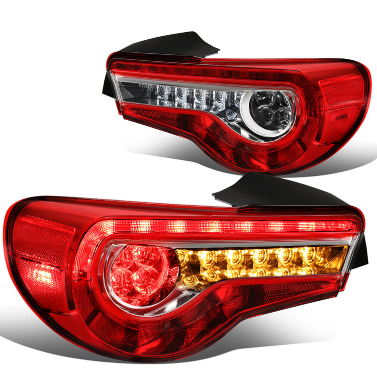 FAROS TRASEROS 13-16 SCION FR-S / 17-18 TOYOTA 86 / 13-18 SUBARU BRZ - RED