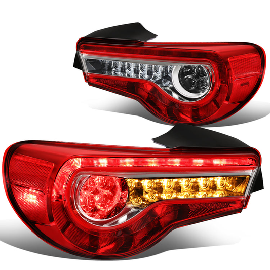 FAROS TRASEROS 13-16 SCION FR-S / 17-18 TOYOTA 86 / 13-18 SUBARU BRZ - RED