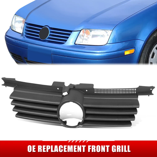 PARRILLA GRILLE - VG BORA/JETA '98-'04/ GRILLE ASS'Y 98-03/ MAT-BLACK W/OUTER FRAME/ (INNER+OUTER)/ (PERFORMANCE)//PARTS.NO,VW1200129//OEM NO,1J5853651KGRU-PFM1