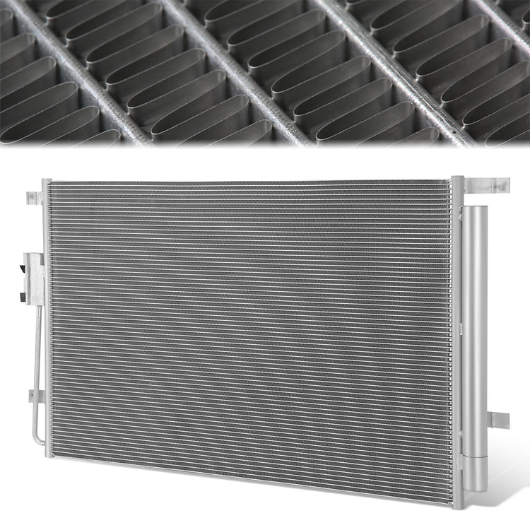 CONDENSADOR HYUNDAI SANTA FE 2019-2020 - FOR 2.4L MODEL - ALUMINUM - SILVER