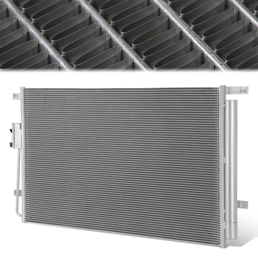 CONDENSADOR HYUNDAI SANTA FE 2019-2020 - FOR 2.4L MODEL - ALUMINUM - SILVER
