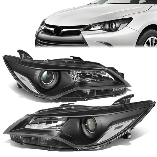 FAROS 15-17 TOYOTA CAMRY - FITS MODELS W/ HALOGEN HEADLIGHTS - PROJECTOR LOW BEAM - 9005 HIGH / H11 LOW BEAM - BLACK HOUSING / CLEAR CORNER