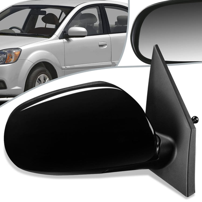 RETROVISOR MIRROR - OEM - 10-11 KIA RIO / 10-11 KIA RIO5 - MANUAL - TEXTURED - BLACK - RIGHT