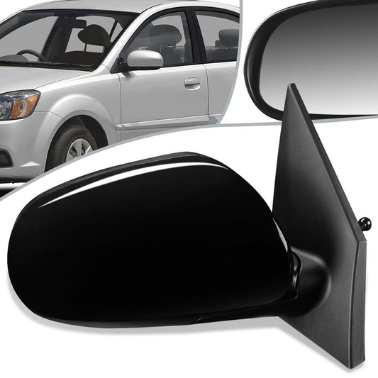 RETROVISOR MIRROR - OEM - 10-11 KIA RIO / 10-11 KIA RIO5 - MANUAL - TEXTURED - BLACK - RIGHT