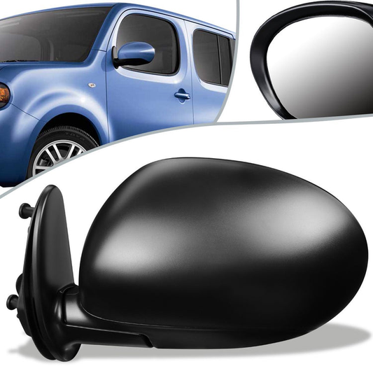 RETROVISOR MIRROR - OEM - 09-14 NISSAN CUBE - POWERED - HEATED - PAINTABLE - BLACK - LEFT