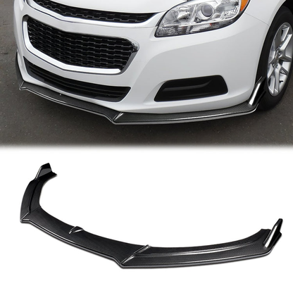 LIP FRONTAL 13-18 CHEVY MALIBU - REQUIRES DRILLING BUMPER FOR INSTALLATION - 3PC - CARBON FIBER LOOK