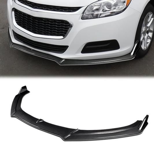 LIP FRONTAL 13-18 CHEVY MALIBU - REQUIRES DRILLING BUMPER FOR INSTALLATION - 3PC - CARBON FIBER LOOK