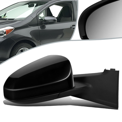 RETROVISOR MIRROR - OEM - 12-14 TOYOTA YARIS - MANUAL - FOLDING - RIGHT - BLACK MATERIAL
