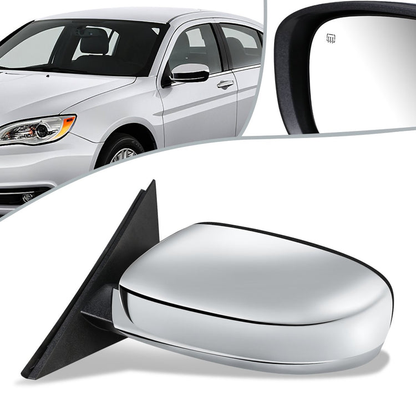 RETROVISOR MIRROR - OEM - 11-14 CHRYSLER 300C - POWERED - HEATED - FOLDING - W/ MEMORY - W/ CHROME COVER - LEFT