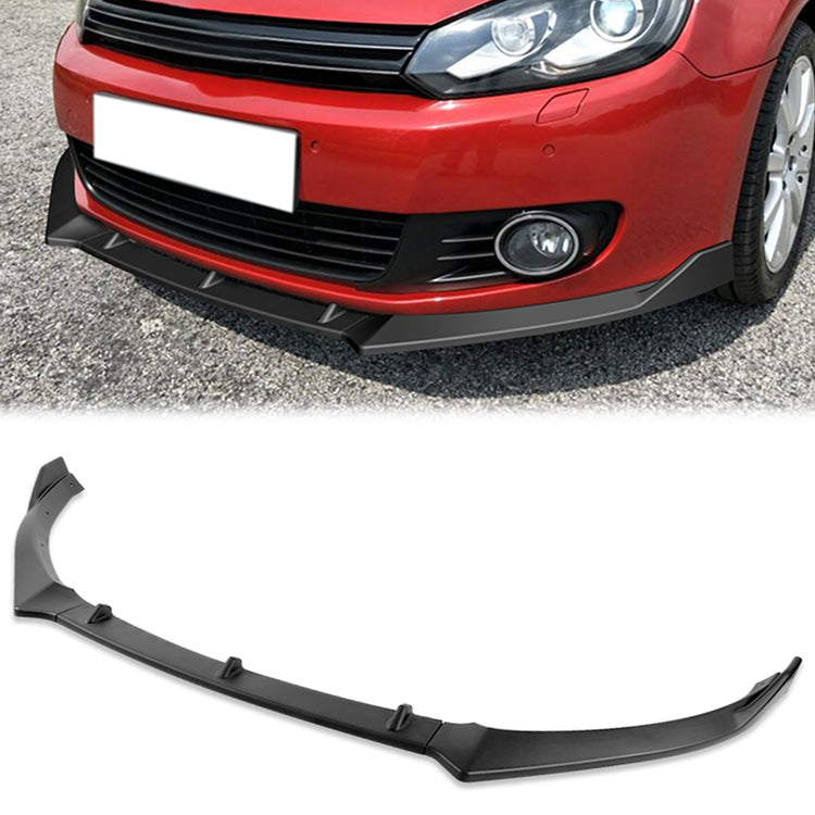 LIP FRONTAL 10-13 VOLKSWAGEN GOLF 6 - DOES NOT FIT GTI MODELS - REQUIRES DRILLING BUMPER FOR INSTALLATION - 3PC - MATTE BLACK