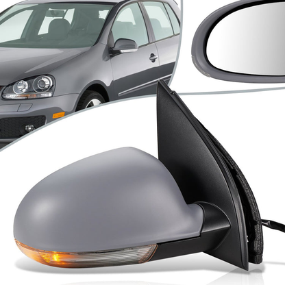 RETROVISOR MIRROR - OEM - 04-08 VOLKSWAGEN GOLF - POWERED - HEATED - W/ SIGNAL LIGHT - FOLDING - RIGHT - GRAY