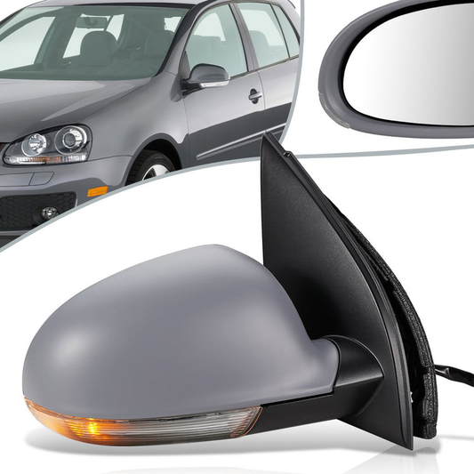 RETROVISOR MIRROR - OEM - 04-08 VOLKSWAGEN GOLF - POWERED - HEATED - W/ SIGNAL LIGHT - FOLDING - RIGHT - GRAY