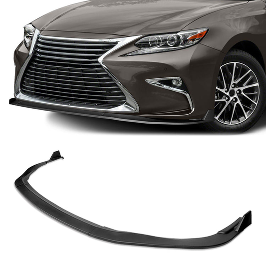 LIP FRONTAL 16-18 LEXUS ES300H, ES350 - REQUIRES DRILLING BUMPER FOR INSTALLATION - 3PC - MATTE BLACK