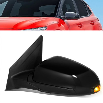 RETROVISOR MIRROR - OE STYLE - HYUNDAI KONA 22-23 - WITH POWER WITH HEATED GLASS WITH TURN SIGNAL - DRIVER SIDE - PAINT TO MATCH - BLACK