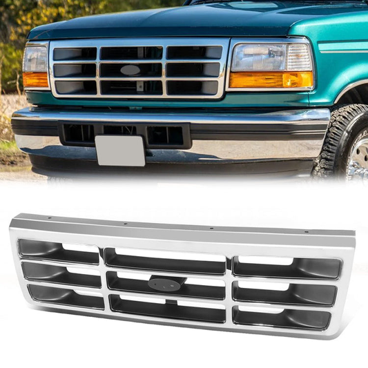 PARRILLA GRILLE - FD F150 P/U '92-'96/ GRILLE ASS'Y/ CHROME/BLACK//PARTS.NO,FO1200173//OEM NO,F4TZ8200A