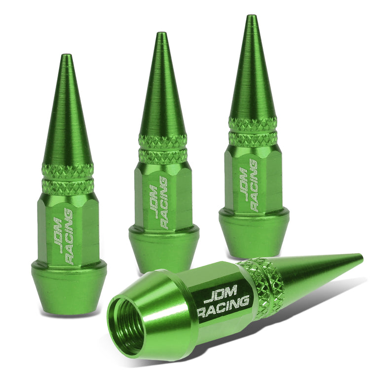 ACCESORIOS 45MM / 1.75" TALL - SPIKED - LUG NUT STYLE - GREEN