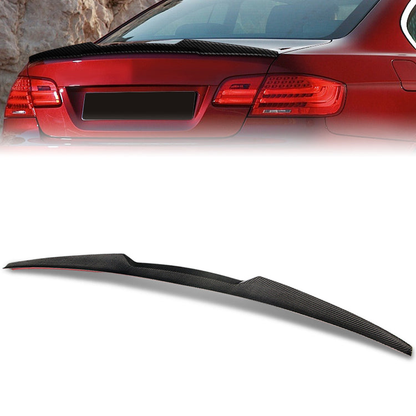SPOILER CAR TRUNK SPOILER - 07-13 BMW 328I / 09-13 BMW 328I XDRIVE / 07-13 BMW 335I / 11-13 BMW 335IS / 09-13 BMW 335I XDRIVE / 08-13 BMW M3 / 07-08 BMW 328XI - FITS COUPE MODELS ONLY - CARBON FIBER BLACK